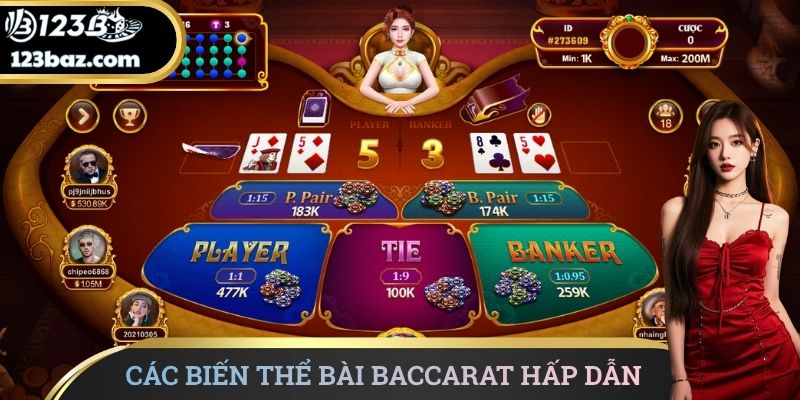 Các biến thể bài Baccarat hấp dẫn