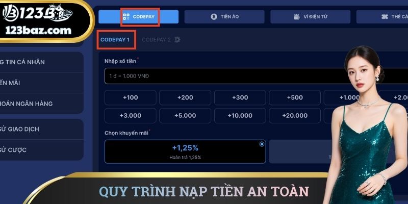 Quy trình nạp tiền an toàn